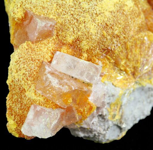 Orpiment With Barite Crystals - Peru #63787